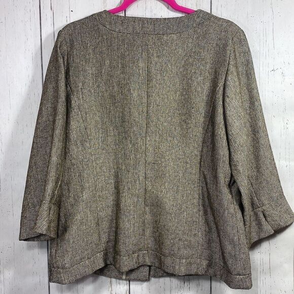 Coldwater Creek Metallic Tweed Embellished Jacket Classic Chic Office Timeless - Picture 15 of 16